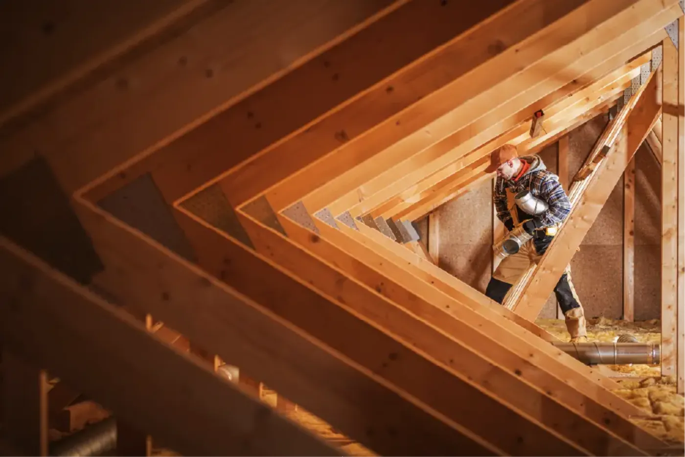 Structural roof framing by AHS Builders